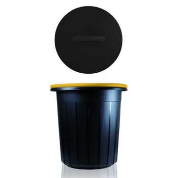 GIOSTYLE Eco Solution 25L genbrugsspand mørkegrå/gul