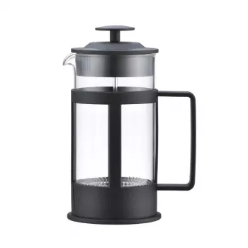 ASI COLLECTION Coffee Press GULFI M 600ml French Press, borosilikatglas, sort/sølv