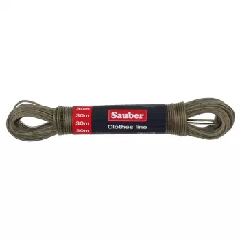 SAUBER tørresnor 30 m PVC-belagt stål tørresnor