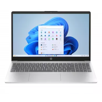 HP 15,6 inch FHD laptop - Intel Core 3 100U, 8GB RAM, 512GB SSD, FreeDOS, Natural Silver