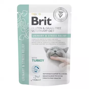 BRIT VD Urinary and Stress Relief Pouch - vådfoder til katte - 12x85g