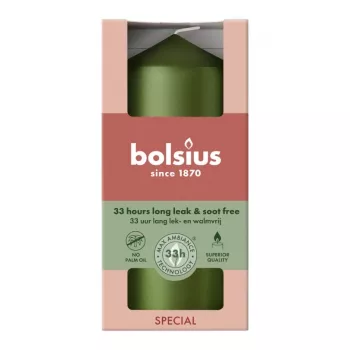 Bolsius lyscylinder Ø120x58 mm, metallic green