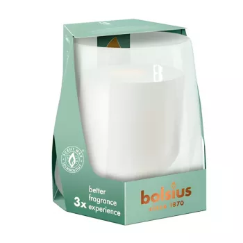 BOLSIUS Clean Light duftlys i glas vanilje & tonkabønne Ø95x85mm