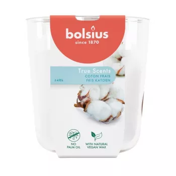 Bolsius True Scents duftlys i glas, Fresh Cotton, Ø97x85 mm