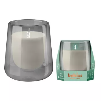 BOLSIUS Clean Light duftlys i glas, cedertræ & vetiver, Ø95x85 mm