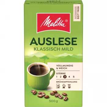 Melitta Auslese Klassisch-Mild kaffe, formalet, 500 g