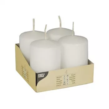 PAPSTAR bloklys 8 cm hvid