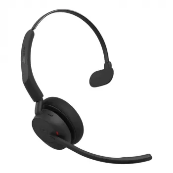 Jabra Evolve3 45 MS Mono Link 390C On-Ear Headset with Charging Stand, Black