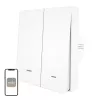 MOES ZS-B-EU2 ZigBee 2-kanals lysafbryder, uden nulleder, hvid