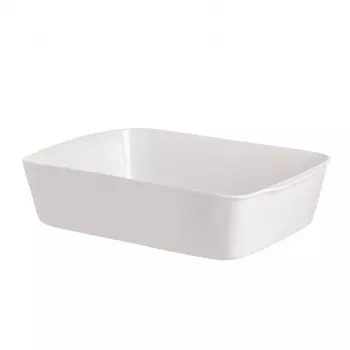 LA PORCELLANA BIANCA Anghiari lasagneform - hvid, 35 x 25 cm