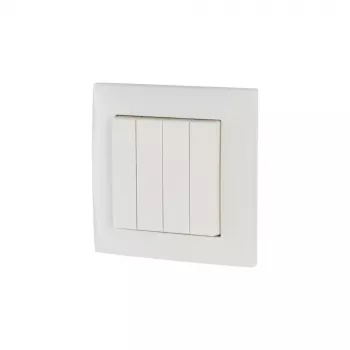 Eaton xComfort RF trådløs vægkontakt med 4 knapper, batteridrevet, ren hvid (173413)