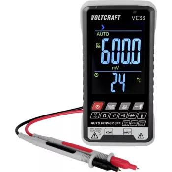 VOLTCRAFT VC33 håndmultimeter kalibreret (ISO) digitalt display 5999 counts VC-13948585