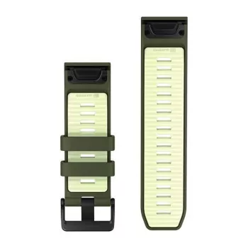 Garmin QuickFit 26 mm silikoneurrem til ure - Olive Drab / Lemon 010-14508-01