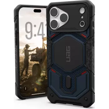 UAG Urban Armor Gear Monarch Pro MagSafe-cover til Apple iPhone 18 Pro Max/17 Pro Max - Kevlar Mallard (blå) 114568113955