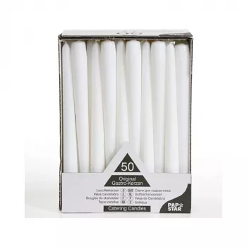 Papstar lys 25 cm, hvid
