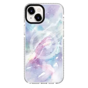 Evelatus Apple iPhone 15 Plus PC+TPU-cover med MagSafe – Custom Marble Purple