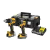 DEWALT 18V XR DCD800 DCF850 dobbeltsæt med 2x 1,7Ah Powerstack-batterier