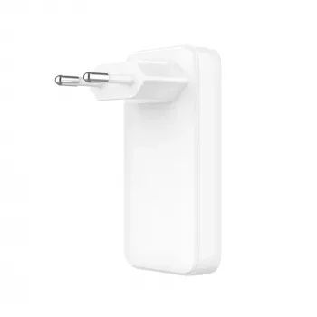 Fixed Slim 2xUSB-C rejseoplader 65W GaN PD hvid