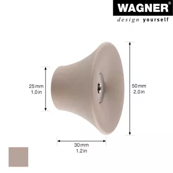 Wagner design yourself TULIP garderobekrog GH 0322, 1 krog, taupe (17032221)