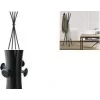 UNILUX TOTEM fritstående garderobestativ, 1750 mm, sort metal, 8 kroge 400188801