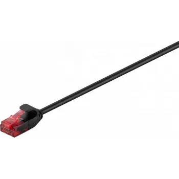 Goobay CAT 6 Slim patchkabel, U/UTP, sort, 0,5 m 93713