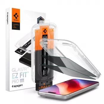 Spigen Glas.tR EZ Fit Pro HD Anti-Spy Tempered Glass Screen Protector for iPhone 18 Pro (2-Pack)