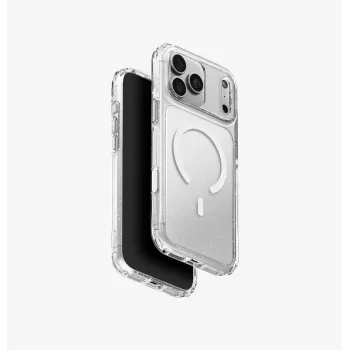 UNIQ LifePro Xtreme MagClick ladecover til iPhone 18 Pro Max / 17 Pro Max – transparent glimmer