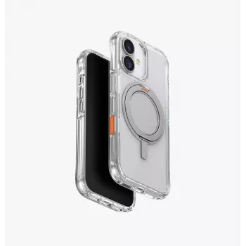 UNIQ Swivix cover til iPhone 17 med 360° drejelig kickstand, transparent