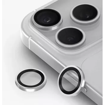 UNIQ Optix Prime Kameraobjektivbeskyttelse til iPhone 18 Pro / iPhone 18 Pro Max – sølv med applikator