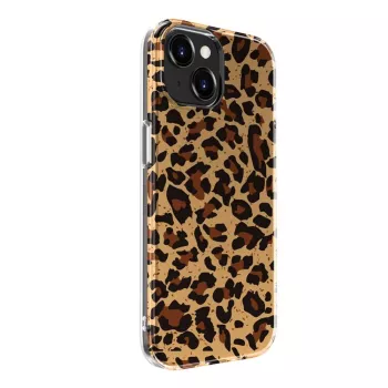 Evelatus EVEAPP15PPDL Polycarbonat-Cover til Apple iPhone 15, Leopardmønster
