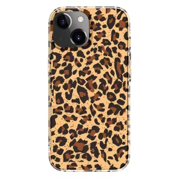 Evelatus EVEAPP15PPDL Polycarbonat-Cover til Apple iPhone 15, Leopardmønster