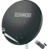 SCHWAIGER SAT-system 80 cm 1 deltager Single-LNB antracit