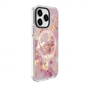 Evelatus Apple iPhone 15 Pro PC+TPU-cover med MagSafe – marmor rosa