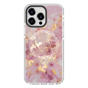 Evelatus Apple iPhone 15 Pro PC+TPU-cover med MagSafe – marmor rosa