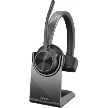 HP Poly Voyager 4300 UC Series 4310 trådløst on-ear-headset med USB-C-adapter og stander, Zoom-certificeret 218474-01