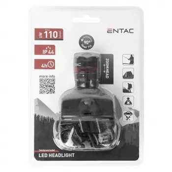 ENTAC EHL-ZOOM-1W-PL Zoom 1W LED-pandelampe, sort