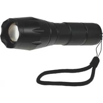 ChiliTec LED-lommelygte Zoom 10W, 3x AAA, sort 22106