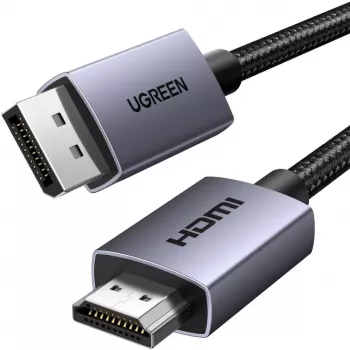 UGREEN HDMI til DisplayPort aktivt konverterkabel 4K 30Hz 3m sort