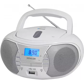 SENCOR SPT 2700WH CD/BT/MP3/USB/FM radio boombox hvid