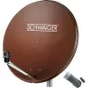 SCHWAIGER 80 cm satellitantennesæt med single LNB, teglrød