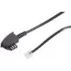 ShiverPeaks 70093-KOMSA - 3 m - TAE-F - RJ-11 - sort - han/han - rundt telefonkabel