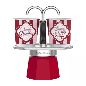 Bialetti Mini Express moka-kande-sæt med 2 kopper (5461)