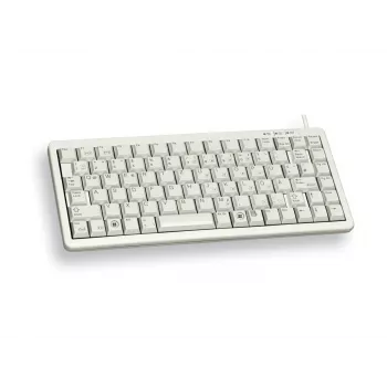 Cherry Slim Line G84-4100 kompakt tastatur, PS/2 + USB, 83 taster, tysk layout (QWERTZ), lysegrå