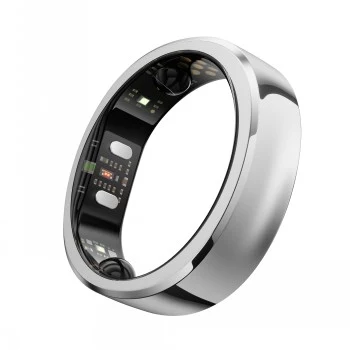 RingConn Smart Ring Gen3 til damer og herrer – Poleret sølv Størrelse 11