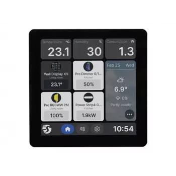 Shelly Wall Display X1i sort touch-betjeningspanel