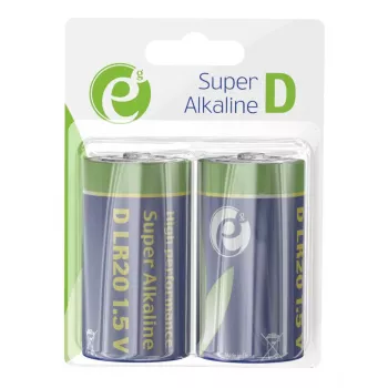 Gembird LR20 alkalisk batteri (type D), 1,5V, 2 stk.