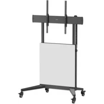Manhattan mobilt TV-stativ på hjul, 50–100 inch, 35–80 kg, højdejusterbar Lift&Lock, sort (462730)