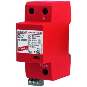 DEHN DEHNshield DSH TN 255 FM kombiafleder type 1+2 til 1-fasede TN-systemer (941205)