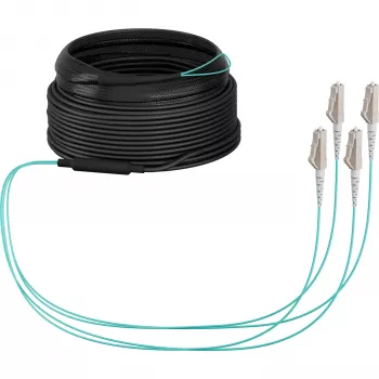 EFB-Elektronik OM3 trunk-kabel U-DQ(ZN)BH, 4 fibre, 1x4 LC-LC, 30 m, Dca, LSZH (O8303S30OM3)
