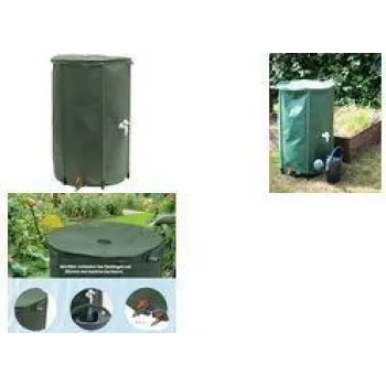 EDA RÉCUP'O foldbart regnvandstønde-sæt, 500 l, diameter 800 mm, grøn, UV-bestandig (010983 V.CA)